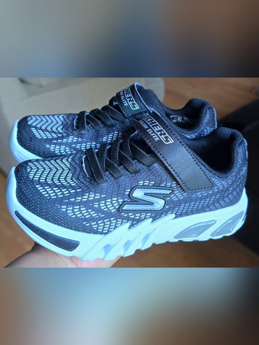 Sz 13 Toddler Kids SKECHERS S-LIGHT FLEX-GLOW ELITE Bungee Lace/Adjustable Strap